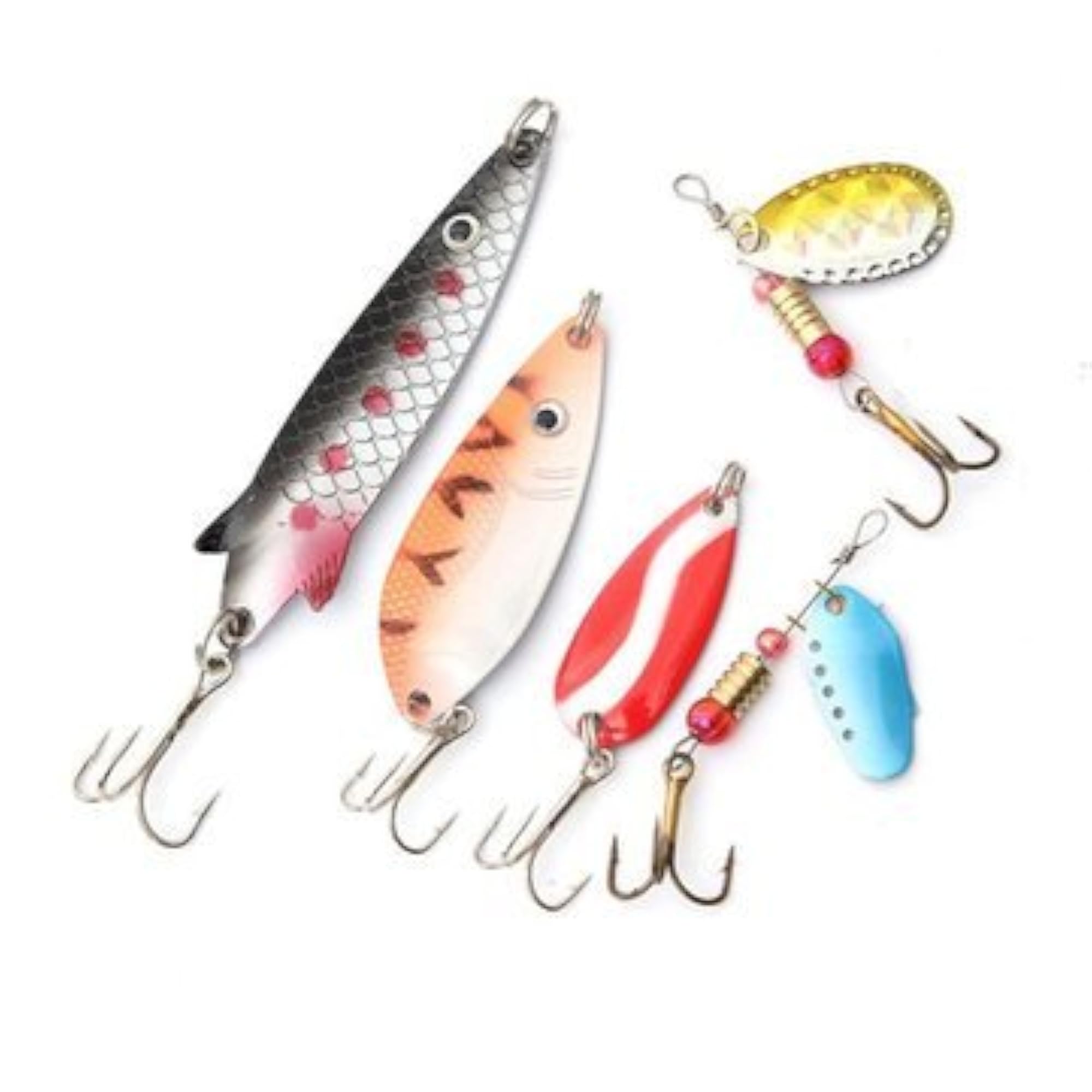 Assorted Spinner Baits Metal Fishing Lures